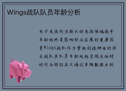 Wings战队队员年龄分析